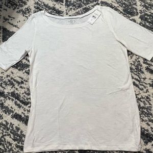 LOFT 3/4 Sleeve White Top S
